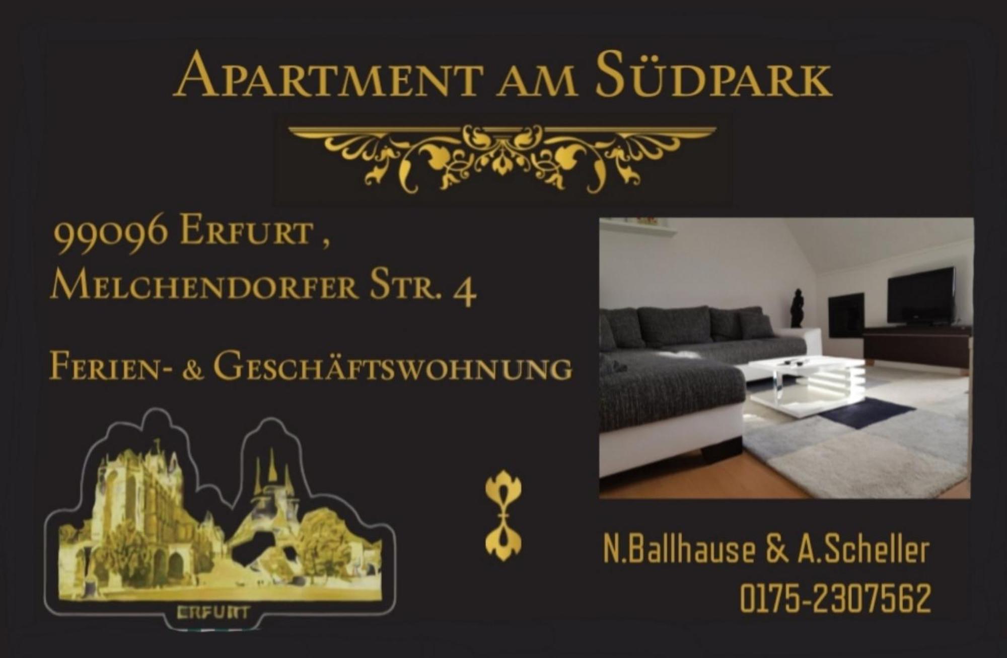 Apartment Am Suedpark Erfurt - Inkl Garten Mit Sitzlounge - Zentrumsnah Экстерьер фото